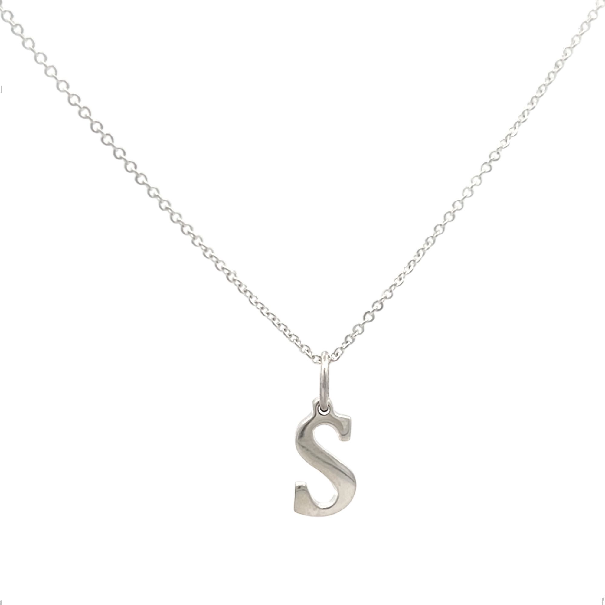 Collar Dije Letras Iniciales Plata .925 De 45 Cm Tipografìa Andalus Agálea - Image 23