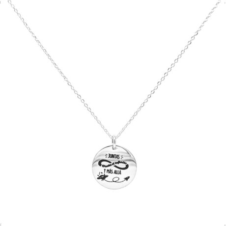 Collar De Plata .925 Con Dije Grabado Amigas Agálea
