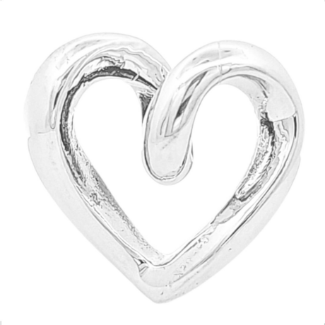 Dije De Plata .925 Corazón Silueta Agálea Mujer Regalo
