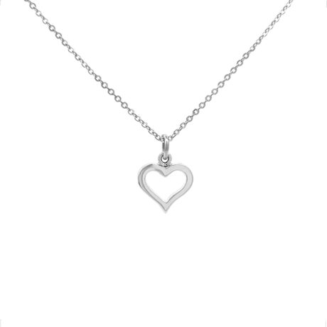 Collar Dije De Corazón Plata .925 De 45 Cm Mujer Agálea