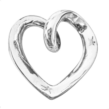Dije De Plata .925 Corazón Silueta Mujer Agálea Mamá Regalo