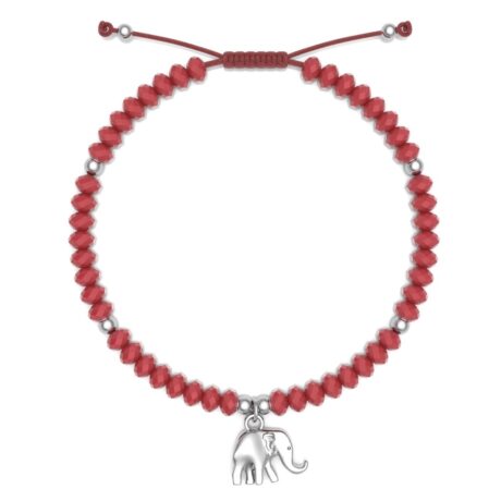 Pulsera Elefante Plata 925 Y Cristal Swarovski Mujer Agálea