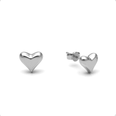 Aretes Broquel De Plata .925 Corazón Agálea