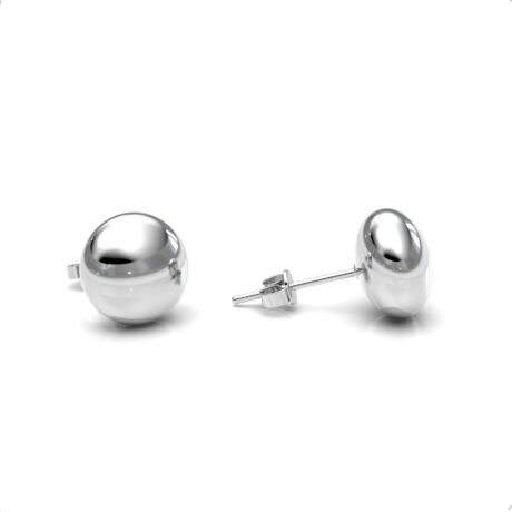 Aretes Broquel Redondo De Plata .925