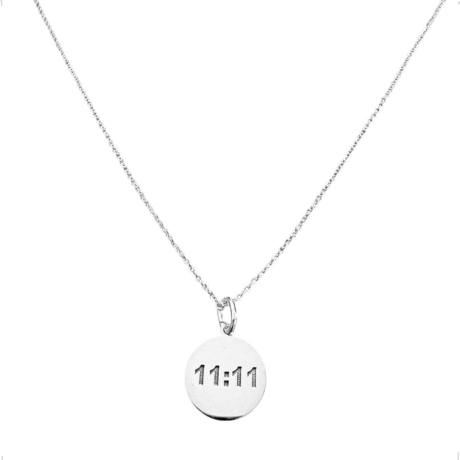 Collar Plata .925 11:11 Número Angelical Hora Mágica Agálea