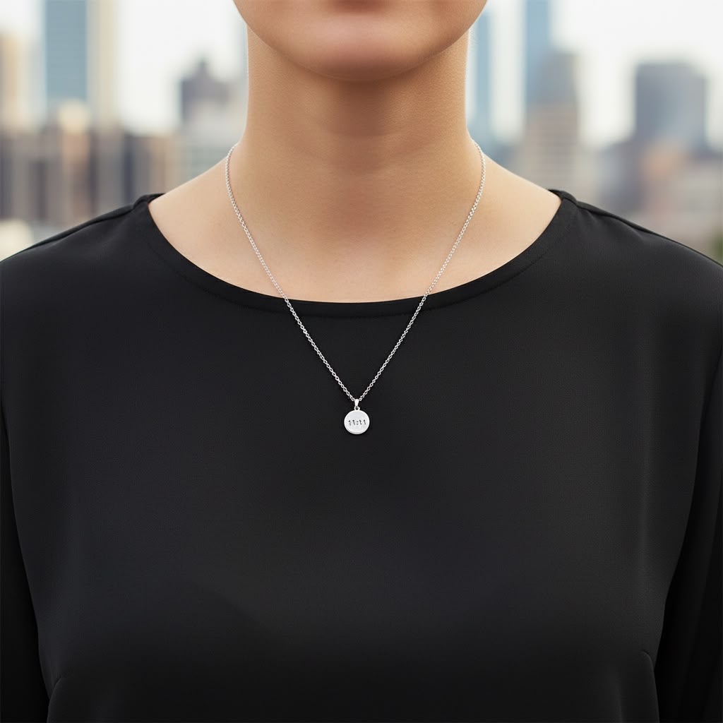 Collar Plata .925 11:11 Número Angelical Hora Mágica Agálea - Image 6