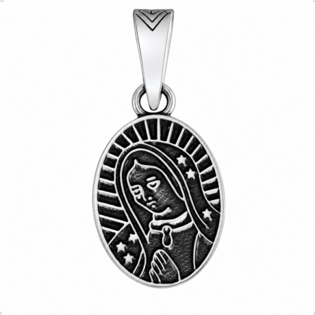 Medalla Virgen De Guadalupe De Plata .925 Agálea
