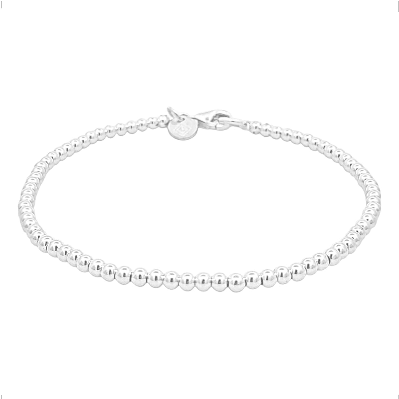 Pulsera De Plata .925 Bolitas 2.5 Mm Agálea