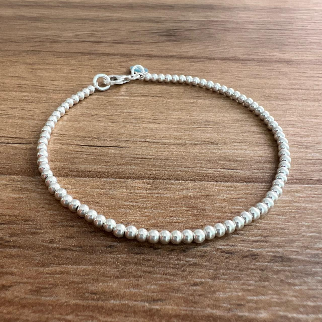 Pulsera De Plata .925 Bolitas 2.5 Mm Agálea - Image 3
