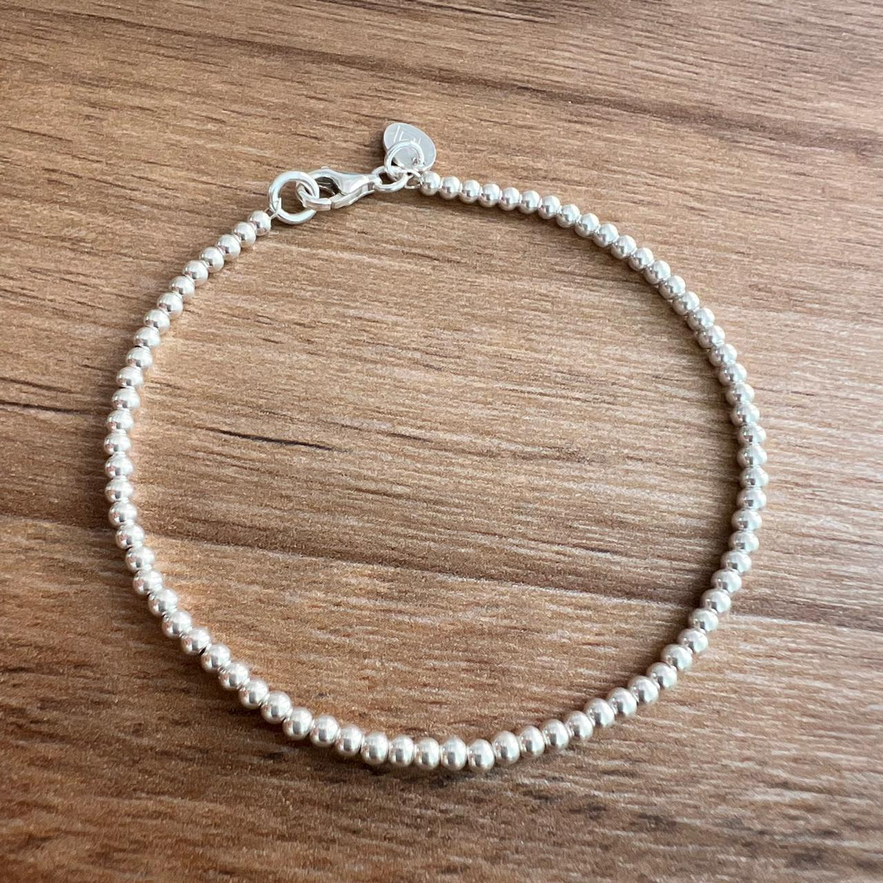 Pulsera De Plata .925 Bolitas 2.5 Mm Agálea - Image 5