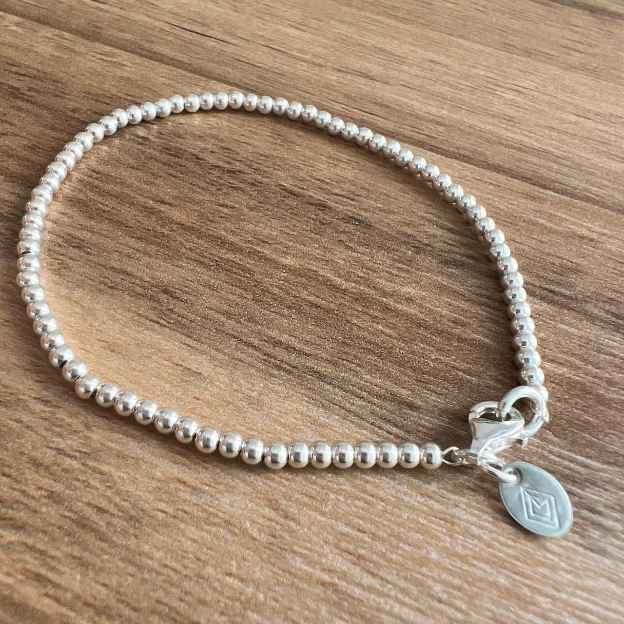Pulsera De Plata .925 Bolitas 2.5 Mm Agálea - Image 7