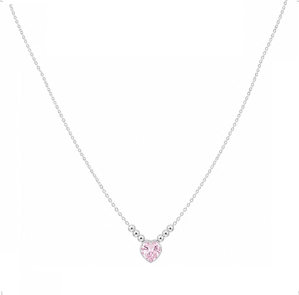 Collar Plata .925 Con Dije De Corazon Circonia Colores Agálea Mujer - Image 13