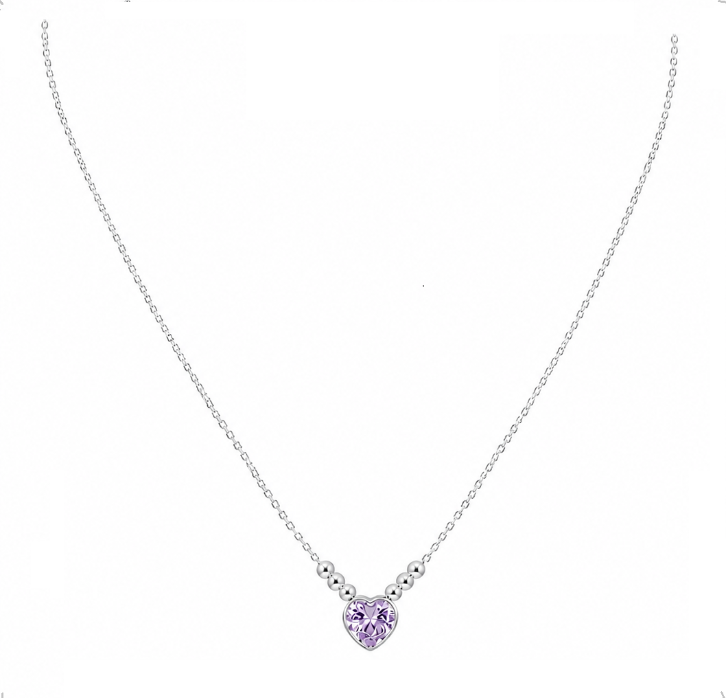 Collar Plata .925 Con Dije De Corazon Circonia Colores Agálea Mujer - Image 11