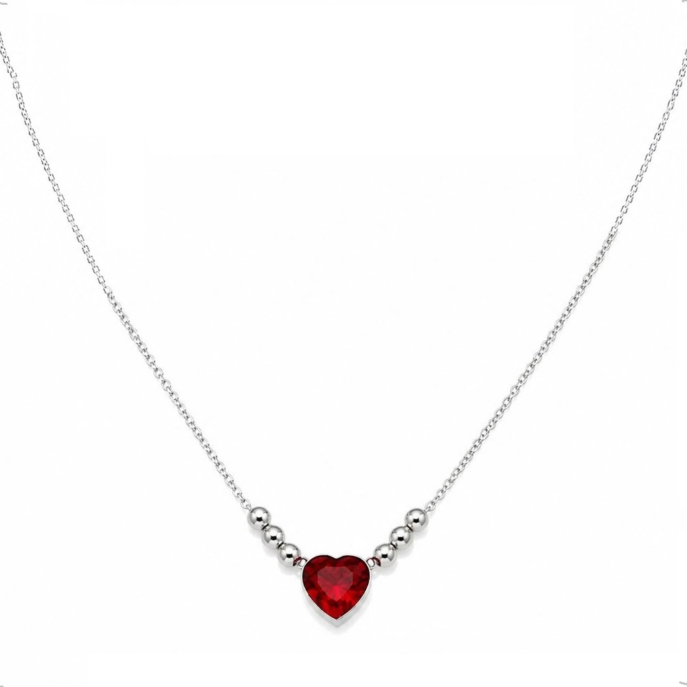 Collar Plata .925 Con Dije De Corazon Circonia Colores Agálea Mujer - Image 12