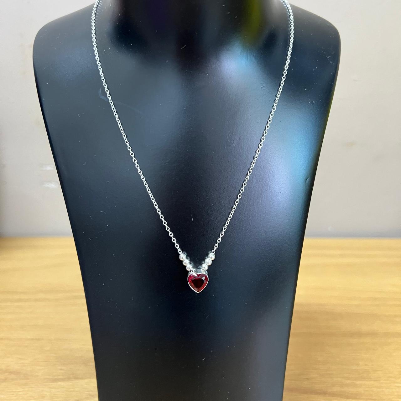 Collar Plata .925 Con Dije De Corazon Circonia Colores Agálea Mujer - Image 7