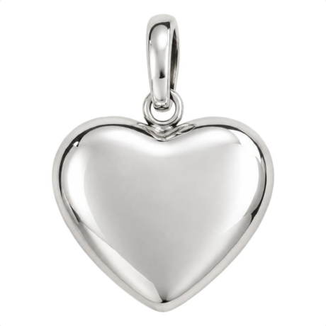 Dije De Plata Ley .925 Corazon Inflado Solido Agálea Mujer