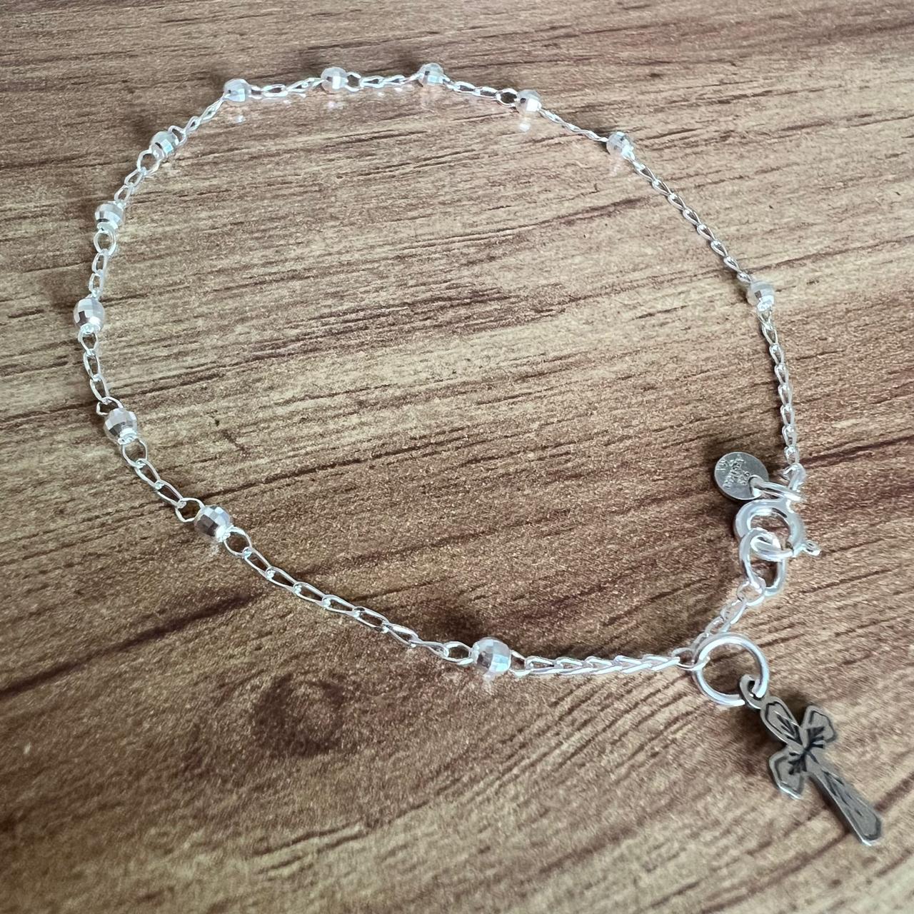 Pulsera De Plata .925 Rosario Misterio Con Cruz Agálea Mujer - Image 2