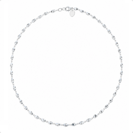 Cadena Collar De Plata .925 Grano De Café Agálea Mujer