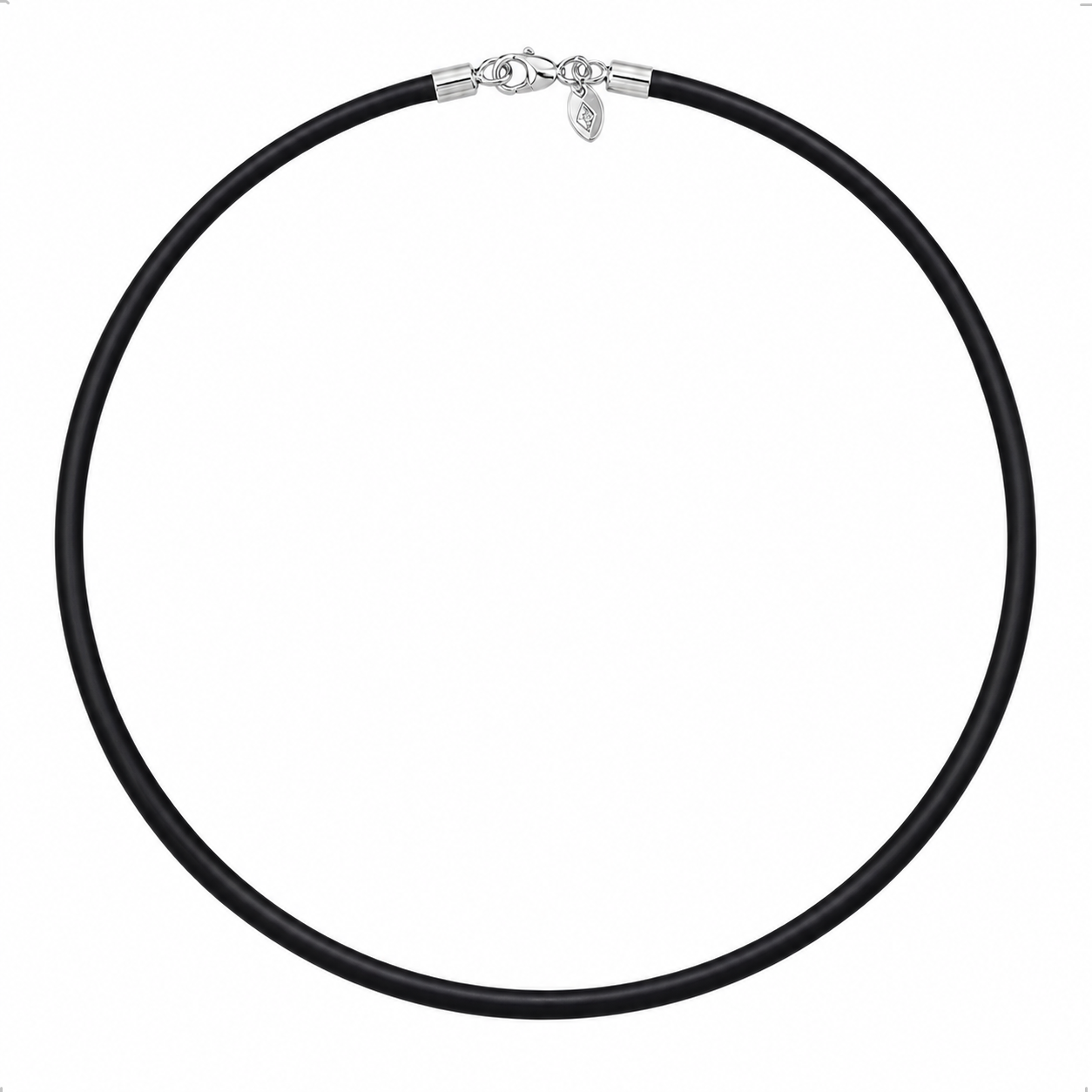 Collar Caucho Hombre Broche De Plata Ley .925 3 mm Reforzado Agálea - Image 10