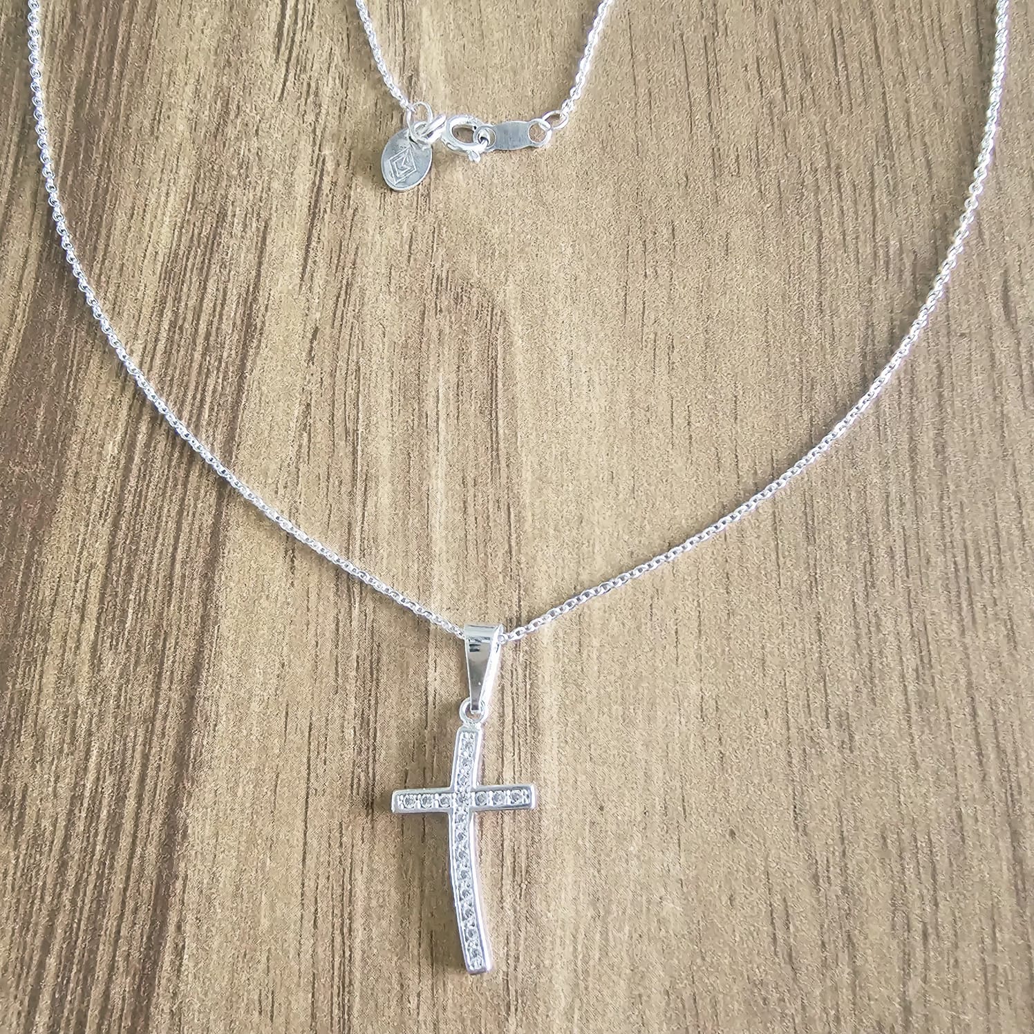 Collar De Plata .925 Dije Cruz Con Circonias Agálea Mujer - Image 8