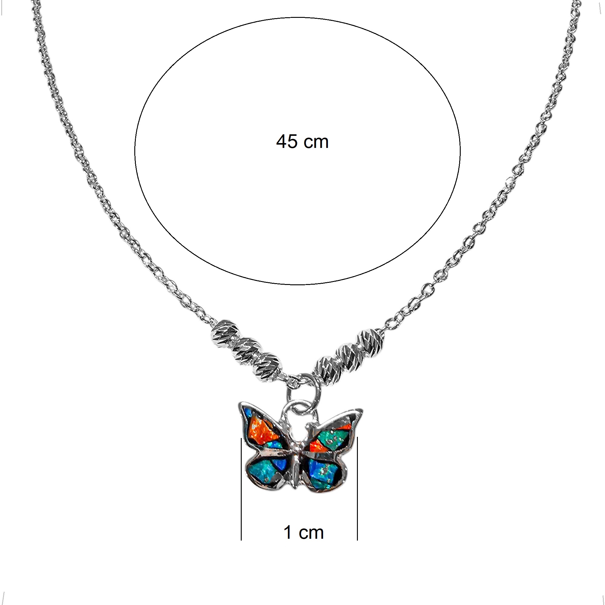Collar De Plata .925 Dije Mariposa Con Opalo Mujer Agálea - Image 5